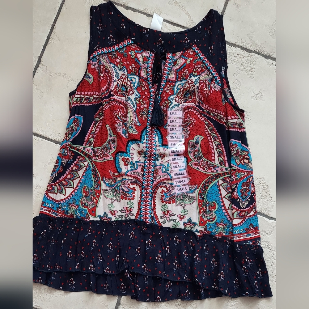 Brand New Bila Paisley Print Sleeveless Top